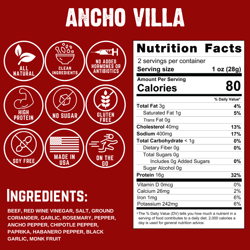 Ancho Villa Biltong