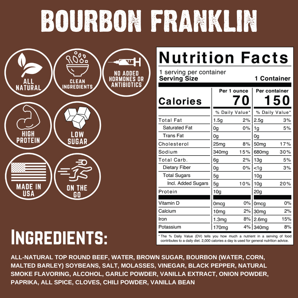 Bourbon Franklin Beef Jerky