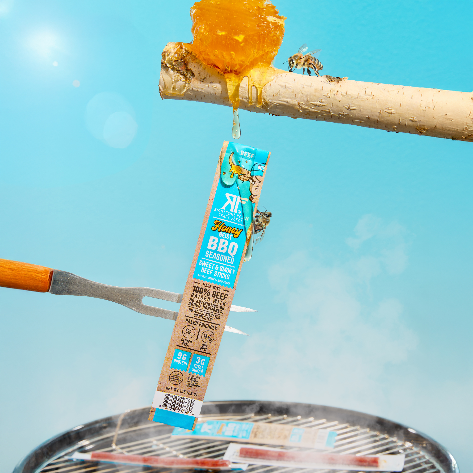 NEW Honey Heist BBQ Beef Stick  (1-Pack) - LIMIT 1 FREE STICK