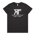 Women's Coal Gray & White Basic T-Shirt