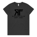 Women's Faded Black & Black Logo T-Shirt