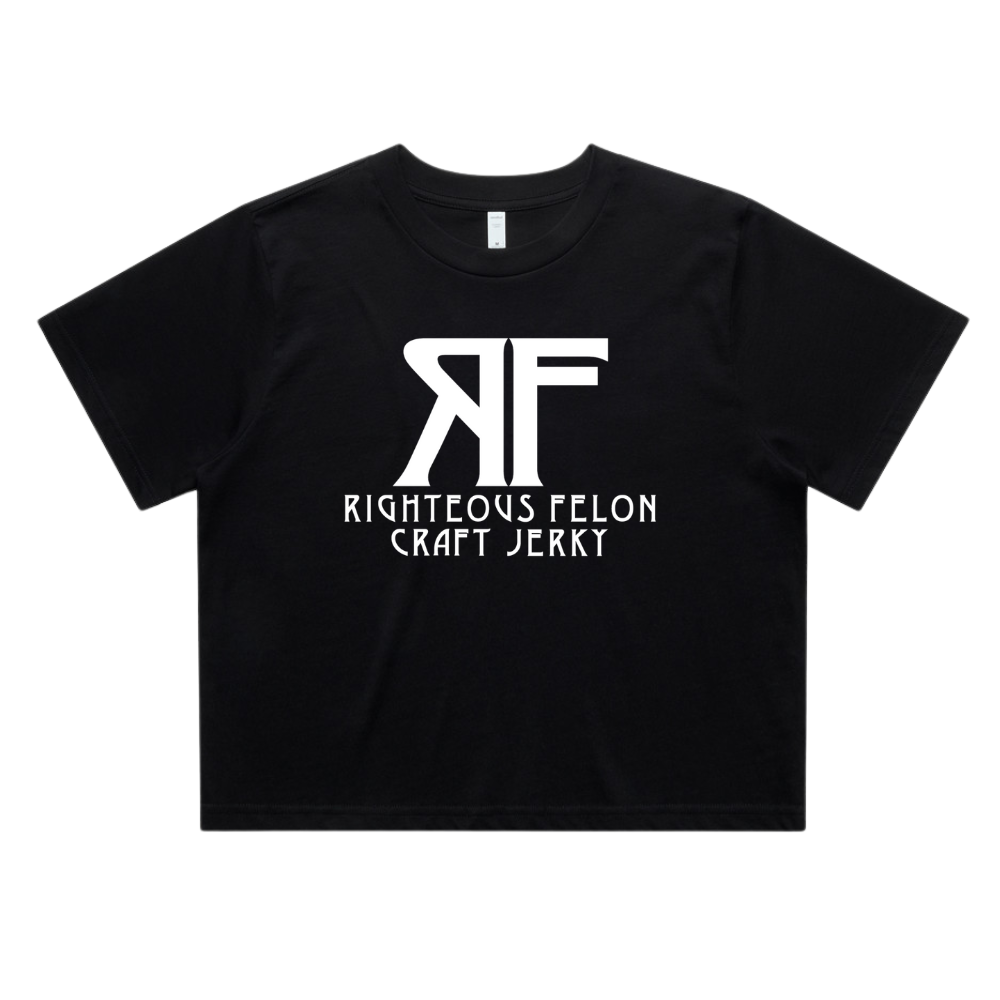 Women's Black & White Classic Crop
