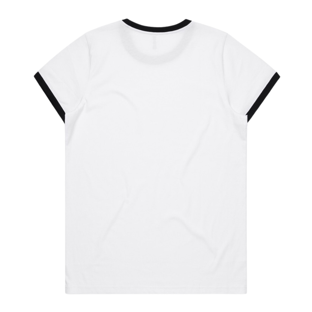 Women's Black & White Ringer T-Shirt