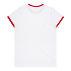 Women's Red & White Ringer T-Shirt