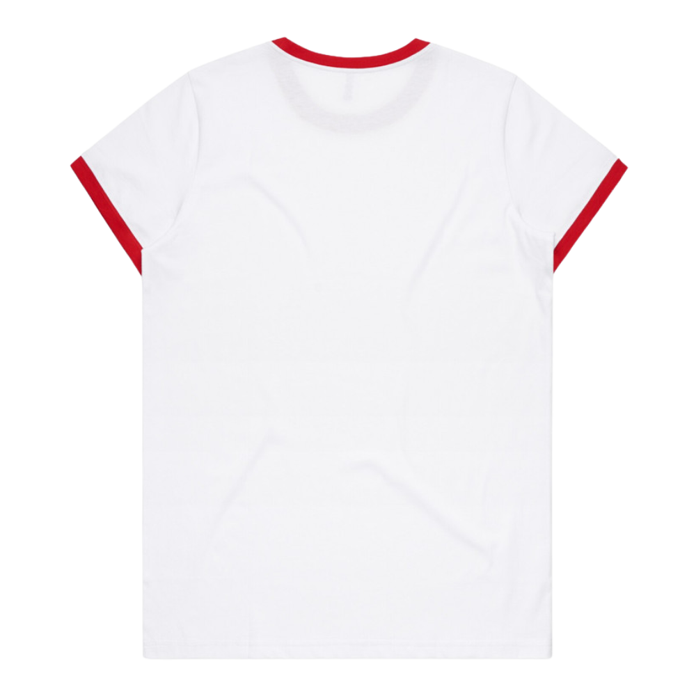 Women's Red & White Ringer T-Shirt