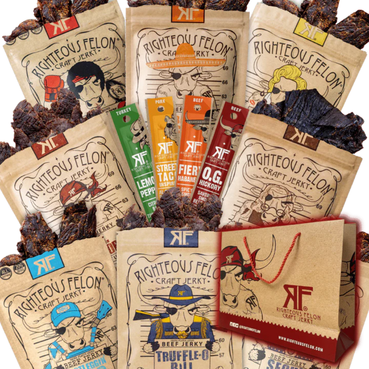 Righteous Sampler Beef Jerky & Meat Sticks (12-Pack)