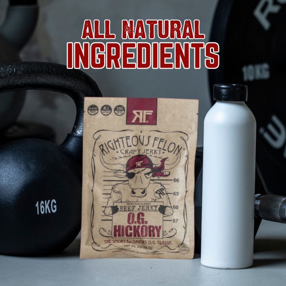 Righteous Felon Premium Beef Jerky Protein Pack | 8 Meat Snacks