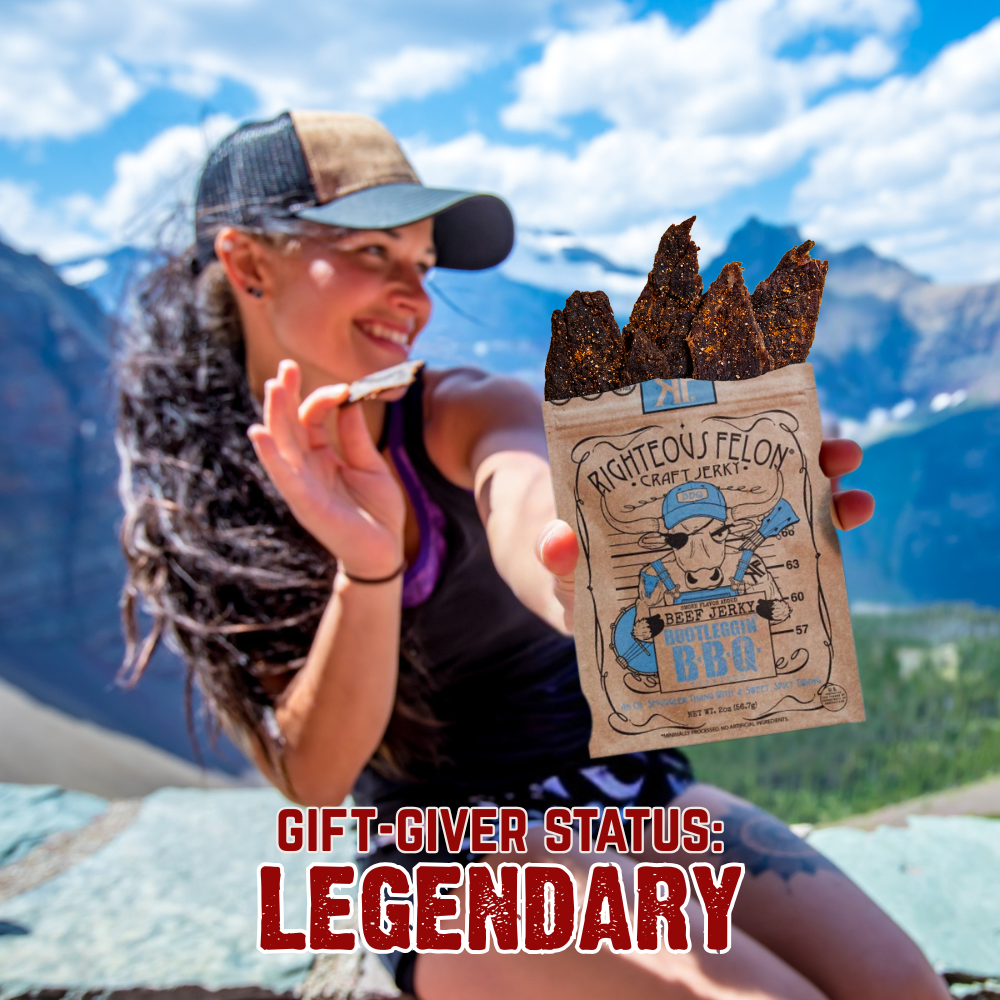 Righteous Felon Premium Beef Jerky Protein Pack | 8 Meat Snacks